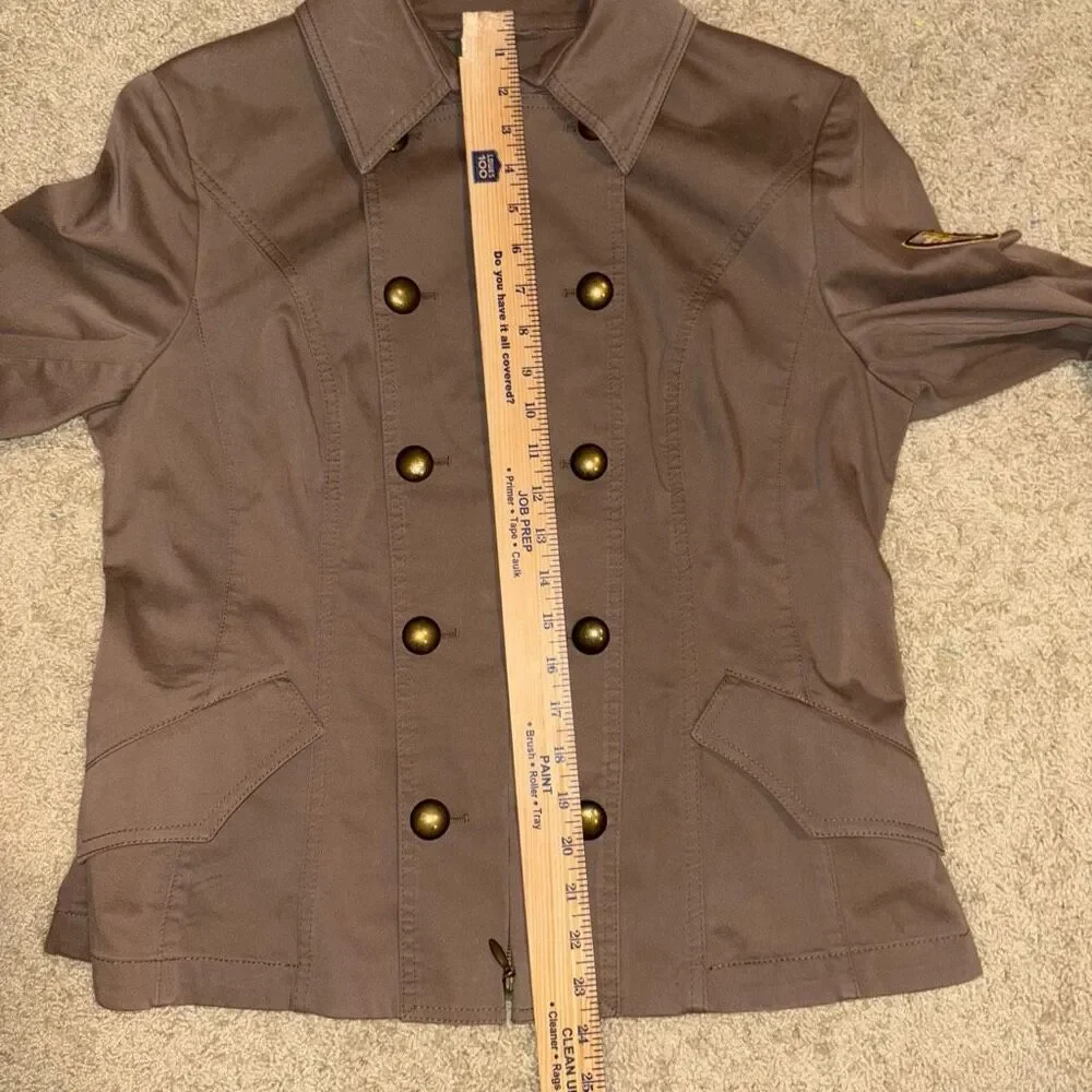 Marc Aurel double breasted military khaki fitted‎ Goge  jacket size EU 42